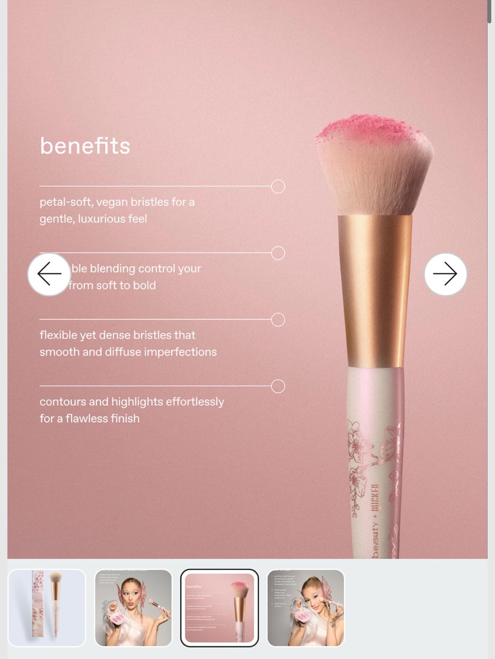 REM Beauty Wicked Cherry Blossom Blush Brush - New - Picture 5 of 6